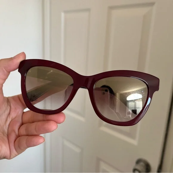 Kate Spade Burgundy Cat Eye Sunglasses - Picture 3 of 8